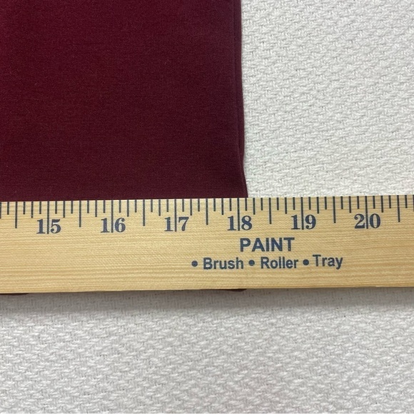 Ann Taylor Factory Pencil Skirt Size Medium Burgundy Wine Elastic Waist Stretchy - Picture 9 of 15